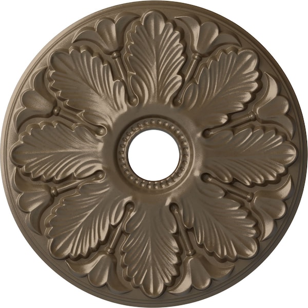 Ekena Millwork Milan Ceiling Medallion (Fits Canopies up to 4 5/8"), 24 1/2"OD x 3 1/2"ID x 1"P, Warm Silver CM24MIWSS - main